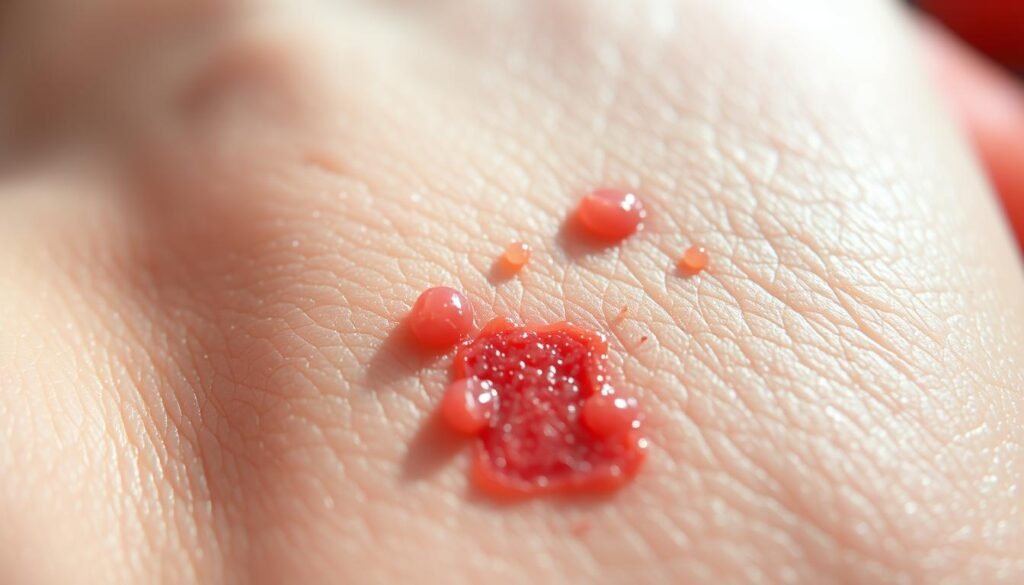 skin irritation related to folliculitis