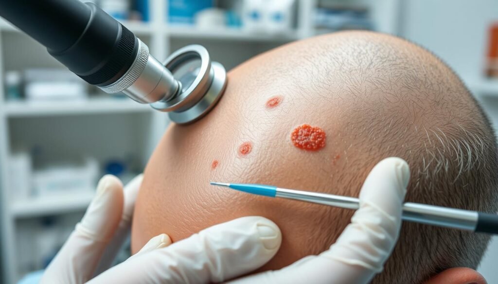 Scalp Folliculitis examination