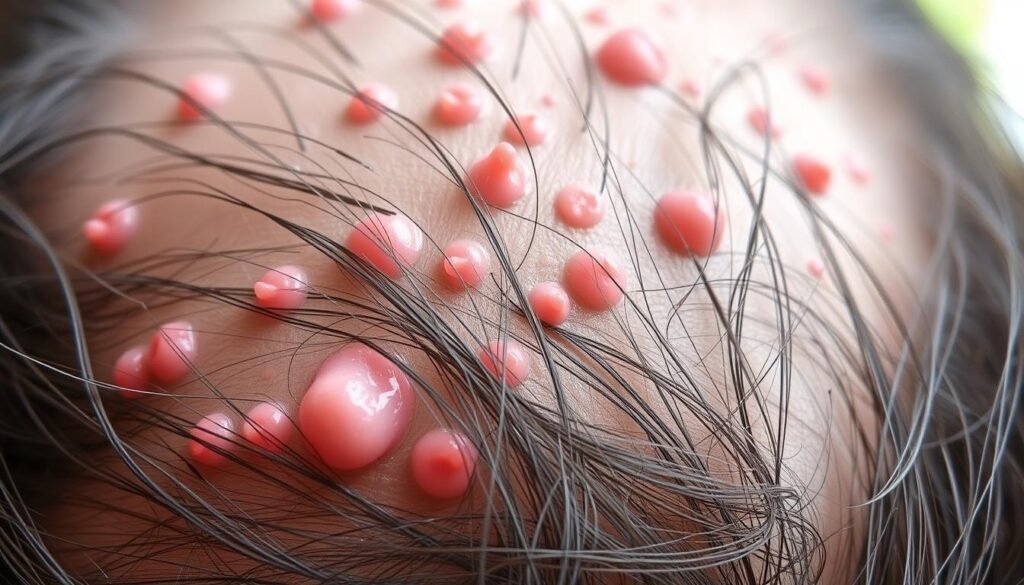 common symptoms of scalp folliculitis