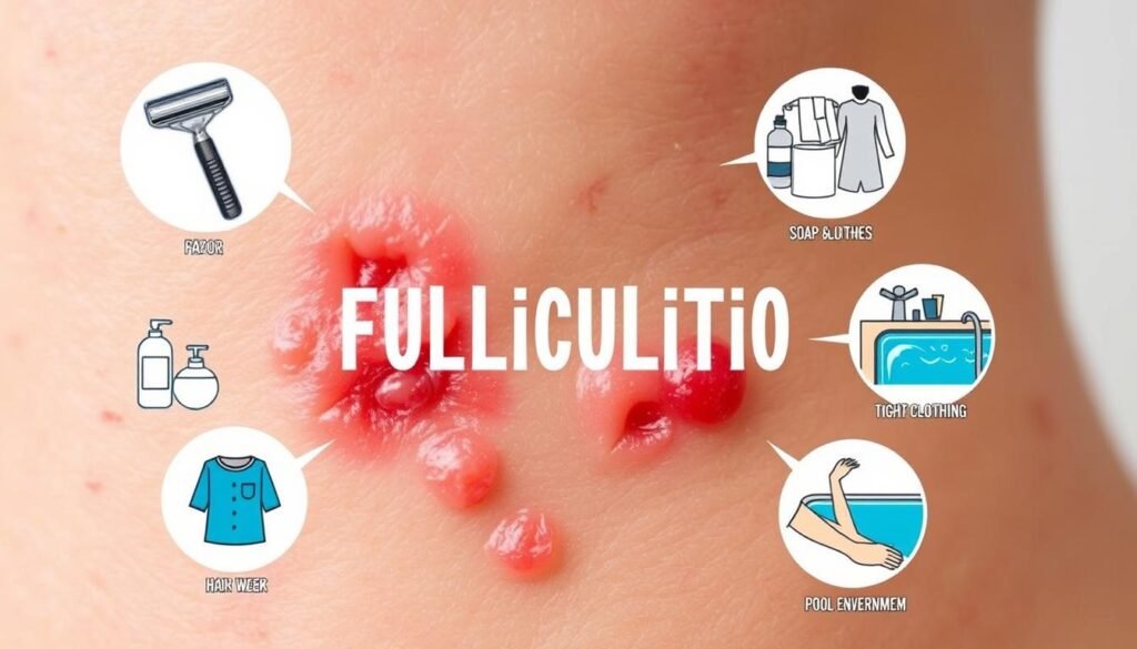 risk factors for folliculitis symptoms