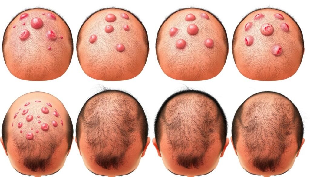 types of scalp folliculitis