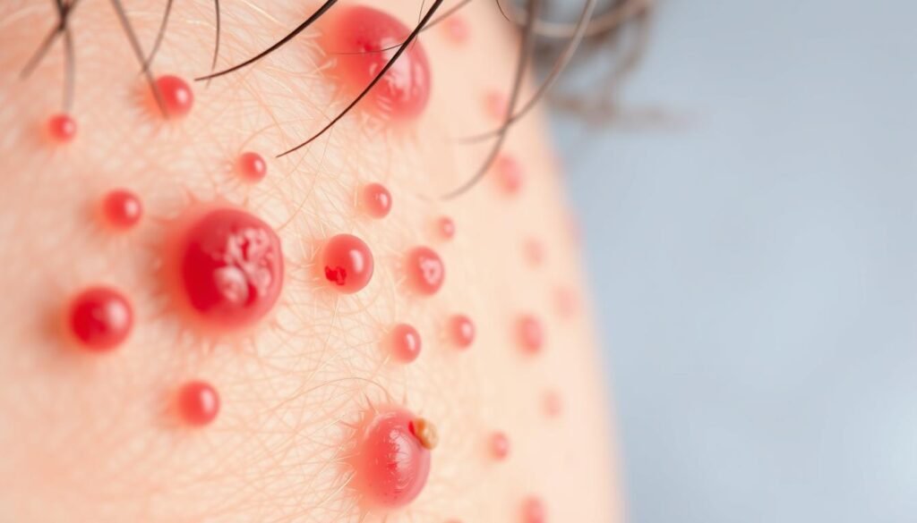 Symptoms of butt folliculitis