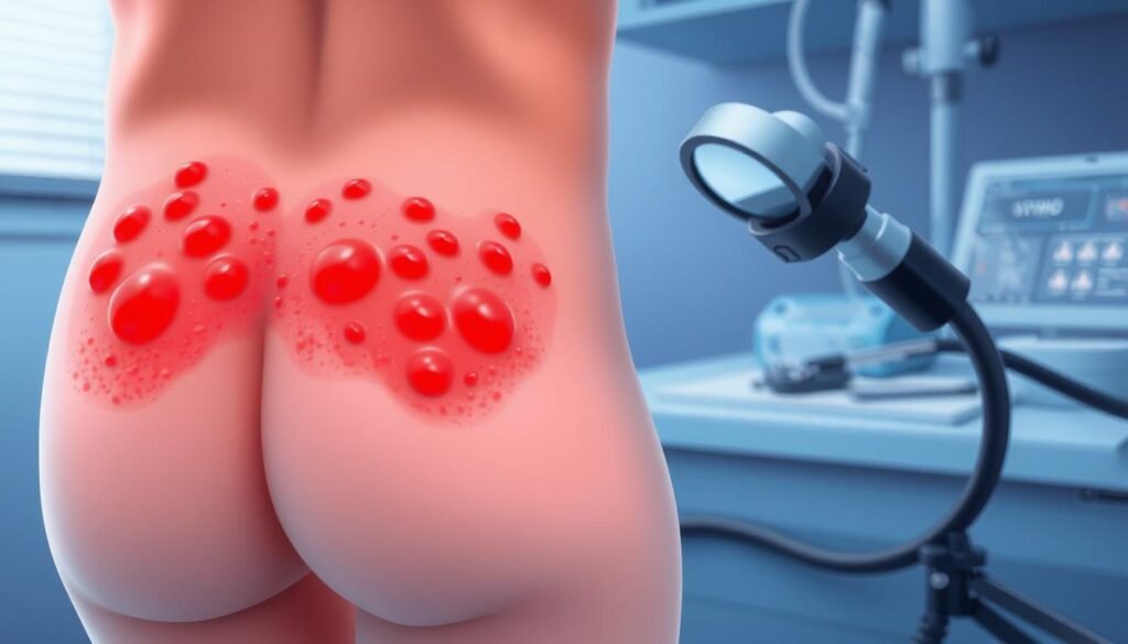 diagnosing butt folliculitis