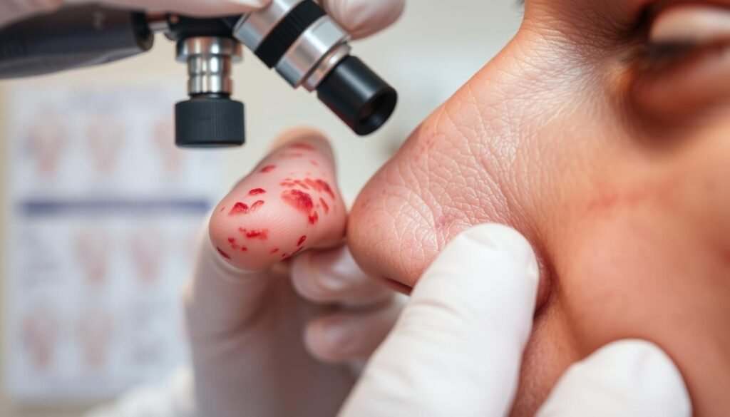 diagnosis of nasal folliculitis
