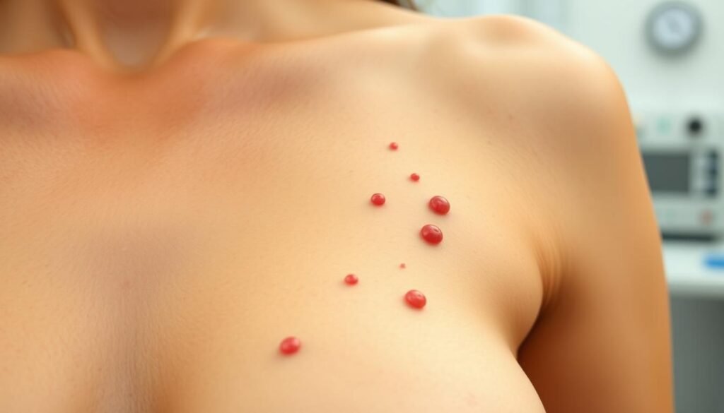 folliculitis diagnosis on the breast