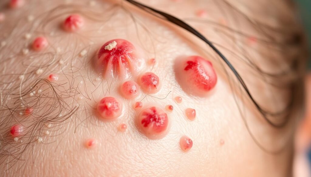 symptoms of scalp folliculitis